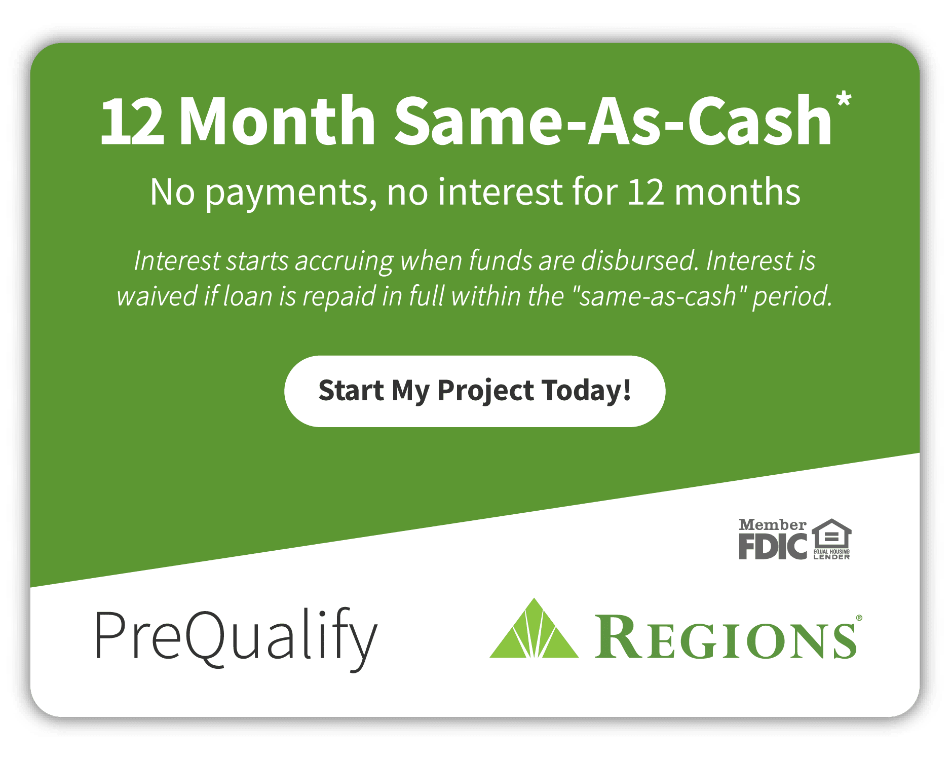 EnerBank USA Finance Option - 12-Mo Same-As-Cash Loan