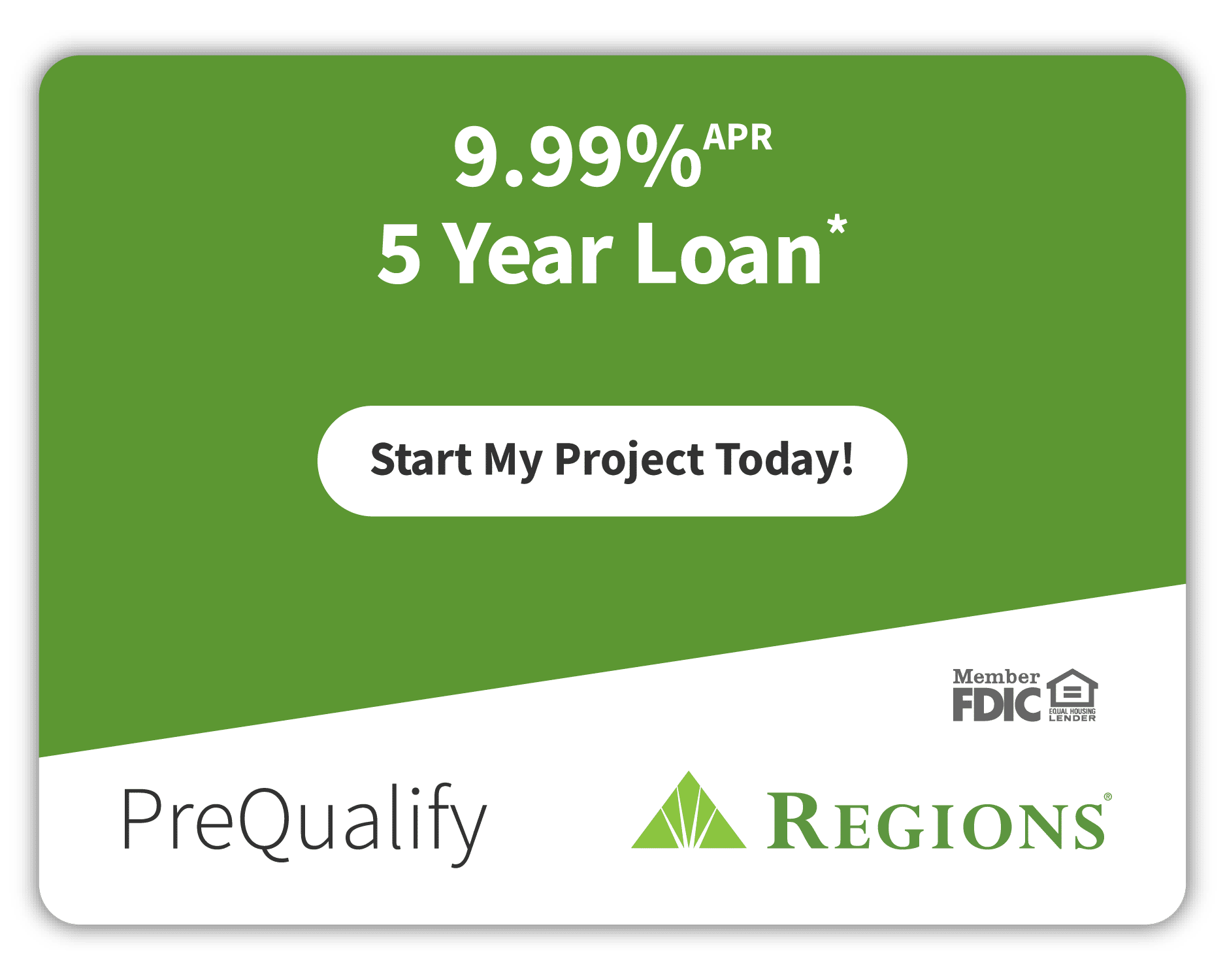 EnerBank USA Finance Option - 9.99% APR 5-Yr Loan