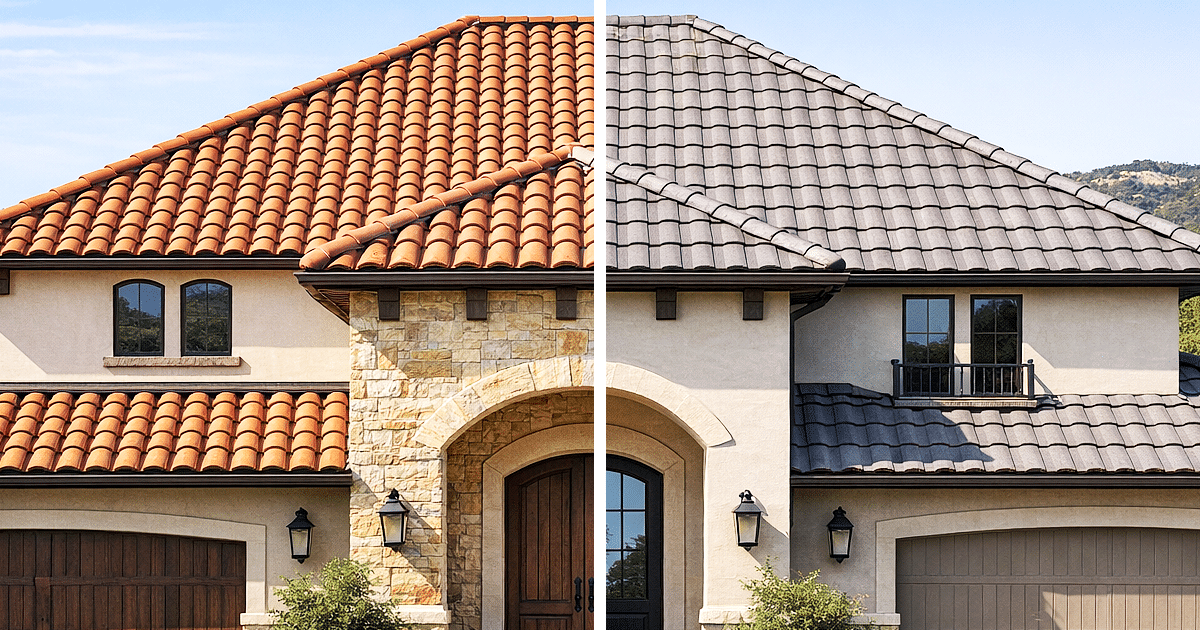 Clay Tile vs Concrete Tile in Central Texas