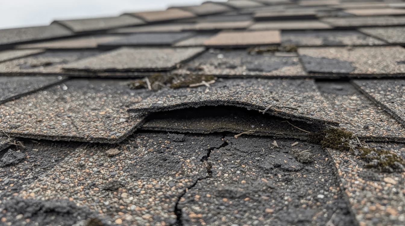 25% rule for roofs in Texas and older asphalt shingle repair considerations.