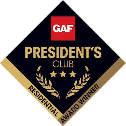 GAF 3-Star President's Club Award - Ja-Mar Roofing & Sheet Metal